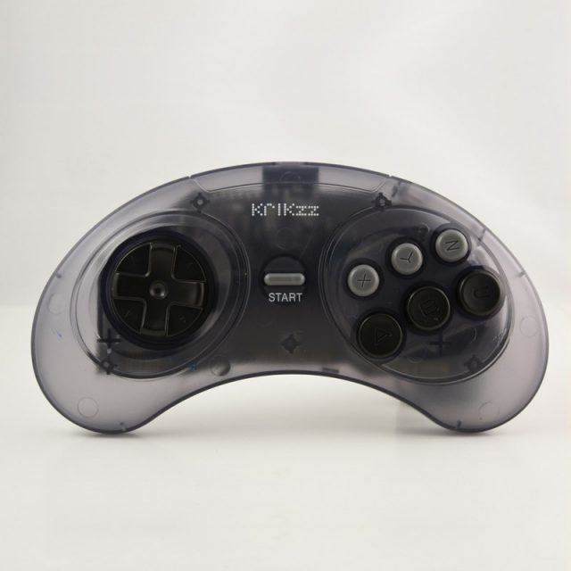 Joyzz - O Controlador Sem Fio para Mega Drive do Krikzz - Versão Cinza Translúcido.
