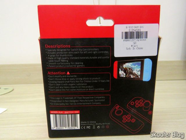 Capas de Silicone para Joy-Con KJH, em sua embalagem.