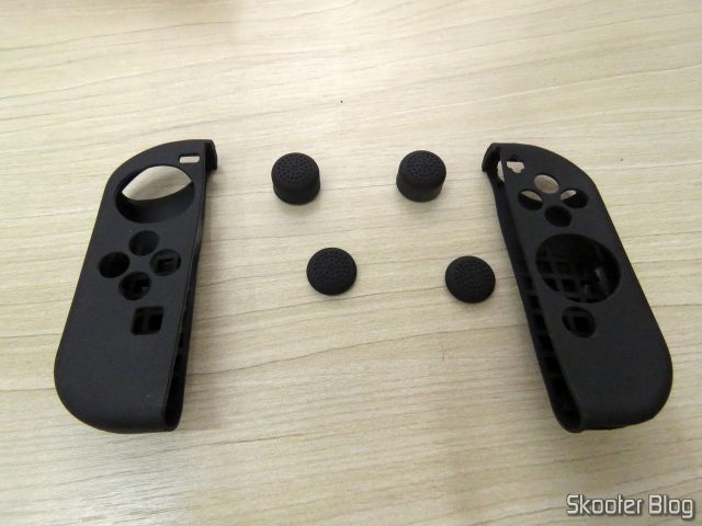 Capas de Silicone para Joy-Con KJH, e thumb grips.