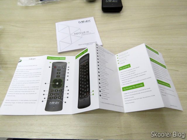 Folhetos e manuais do Minix NEO U9-H.