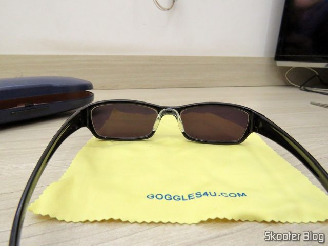 Óculos de Sol com Grau, Lente Preta Escura (G4U T3022 Rectangle Eyeglasses 124765-c).