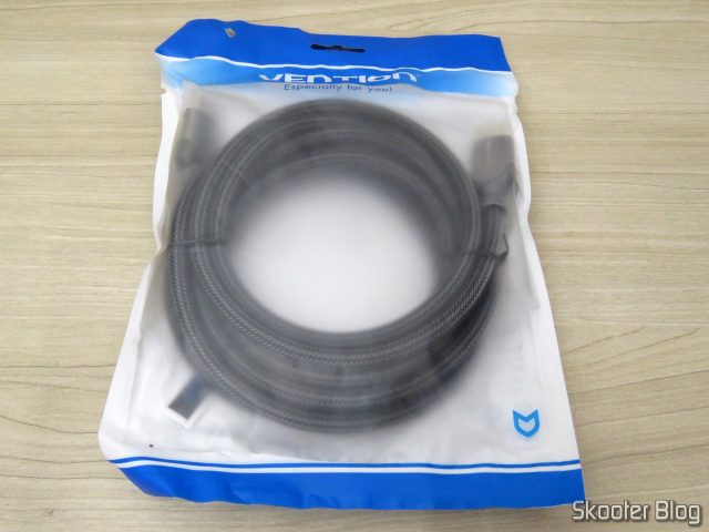 2º Cabo HDMI 2.0 4K 3D 60Hz Vention de 3 metros, em sua embalagem.