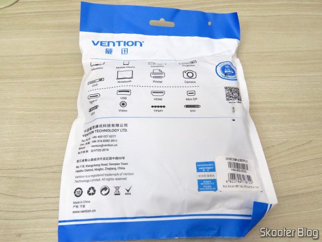 2º Cabo HDMI 2.0 4K 3D 60Hz Vention de 3 metros, em sua embalagem.