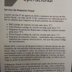 Suposta comunicação interna do Correios informando sobre a nova cobrança.