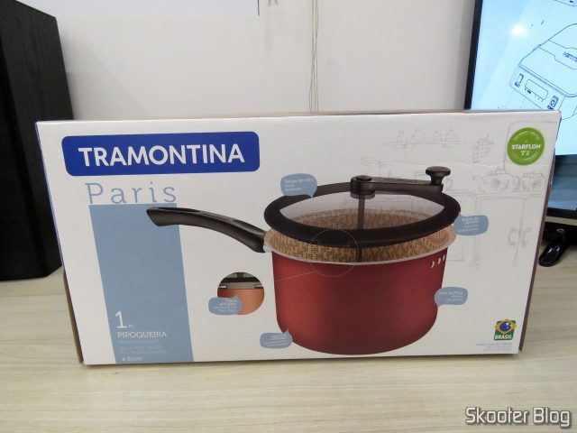 Pipoqueira em Alumínio Antiaderente com 22 cm Paris Tramontina, em sua embalagem.