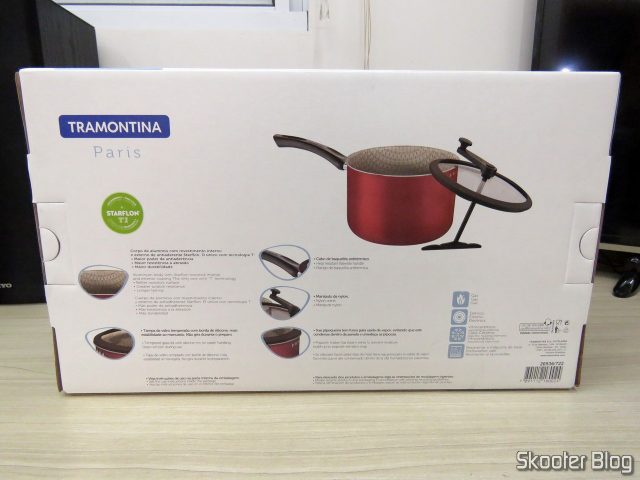Pipoqueira em Alumínio Antiaderente com 22 cm Paris Tramontina, em sua embalagem.