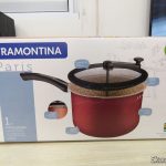 Pipoqueira em Alumínio Antiaderente com 22 cm Paris Tramontina, em sua embalagem.