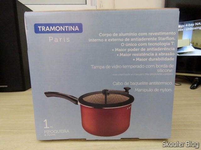 Pipoqueira em Alumínio Antiaderente com 22 cm Paris Tramontina, em sua embalagem.