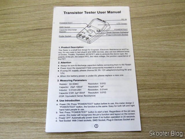 Manual de instruções do BSIDE ESR02 Pro.