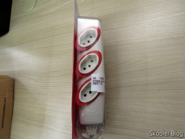 Extensão Daneva No Shock 45 Cabo PP Plano 3x0,75mm² 2P+T 10A/250V~ 5 metros.