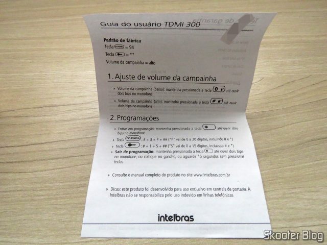 Manual do Intelbras TDMI 300 - Interfone/Terminal Dedicado para Condomínios