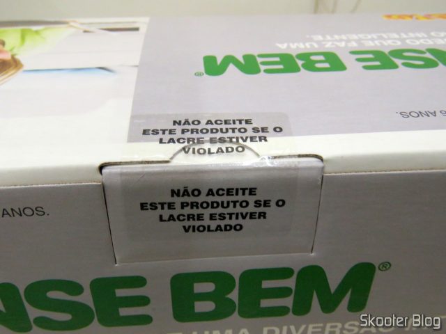 O novo Pense Bem, em sua embalagem, ainda lacrada.