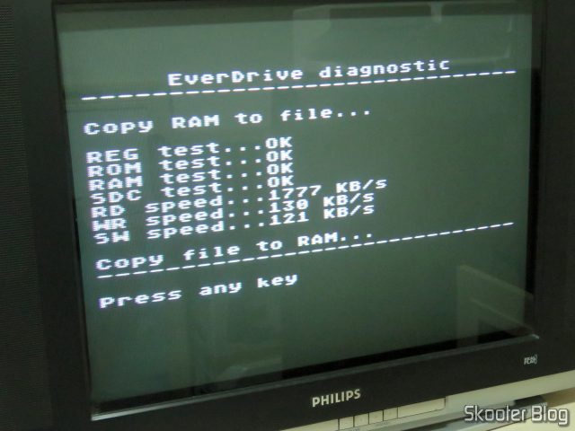 Master Everdrive X7 Deluxe, em funcionamento.