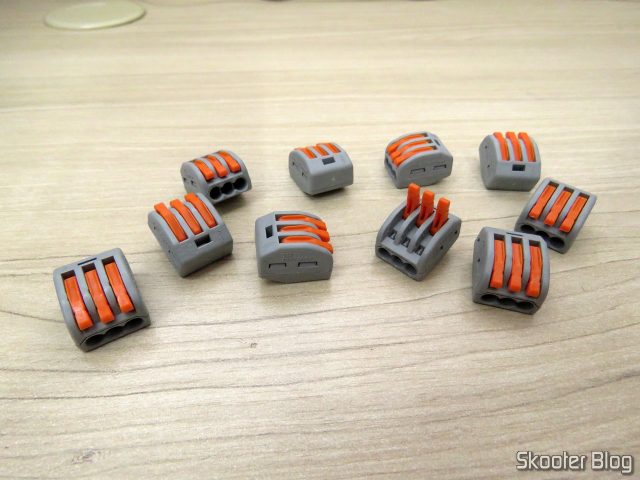 Conector Wago Borne 3 Fios - Kit Com 10 peças.
