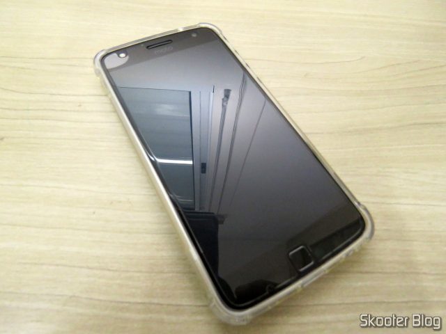 Capa de TPU Silicone Transparente à Prova de Choque para Moto Z Play.