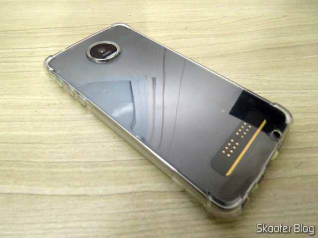 Capa de TPU Silicone Transparente à Prova de Choque para Moto Z Play.