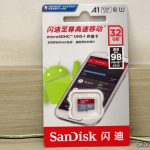 Sandisk microSDHC Ultra UHS-1 32GB - AliExpress (original), em sua embalagem.