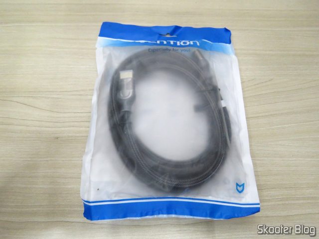 8º Cabo HDMI 2.0 4K 3D 60Hz Vention de 2 metros, em sua embalagem.