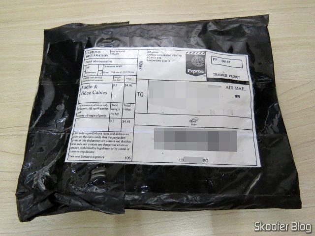 Pacote com o 6º Cabo HDMI 2.0 4K 3D 60Hz Vention de 75 centímetros.