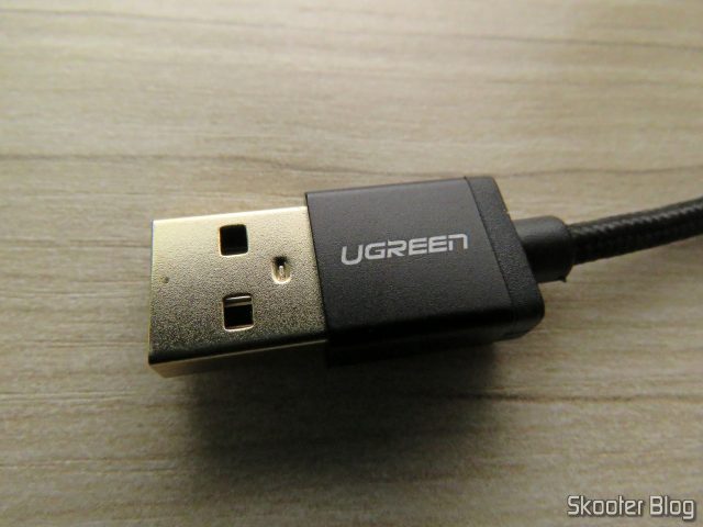 Plug USB-A do Cabo USB Tipo C para Carga e Dados Ugreen 25cm.