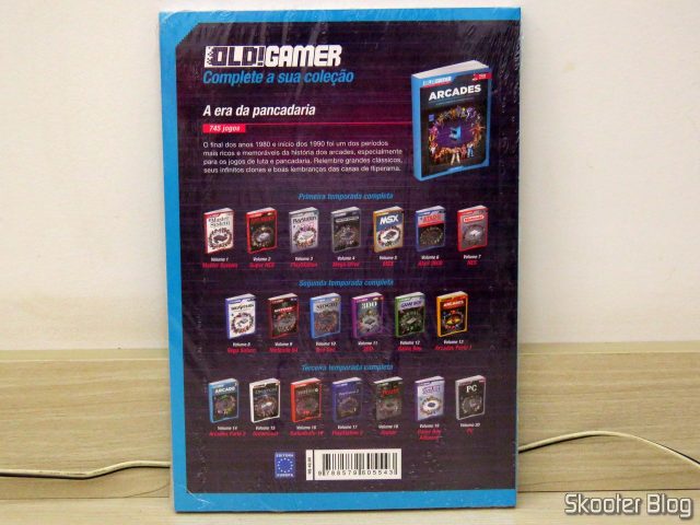 Dossiê Old!Gamer: Arcades - Parte 2 - Volume 14, em sua embalagem.