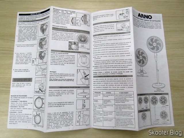 Manual de Instruções do Ventilador Arno VF40 Silence Force 40cm.