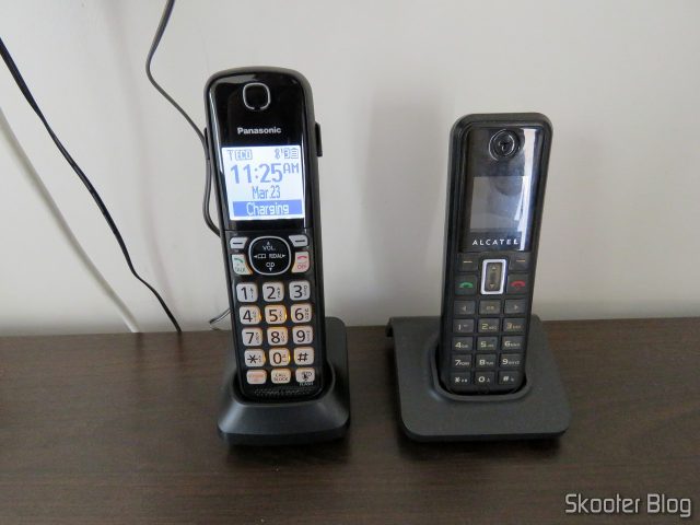 Ramal do Sistema de Telefones Sem Fio Panasonic KX-TGF574S, em funcionamento.