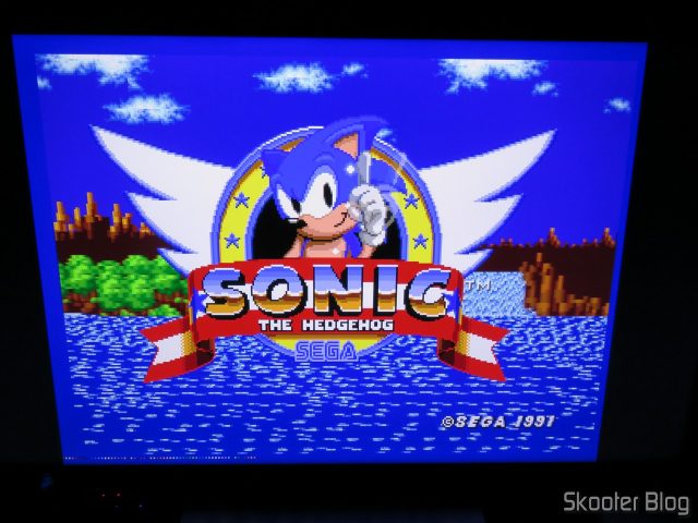 Mega Drive conectado ao OSSC.