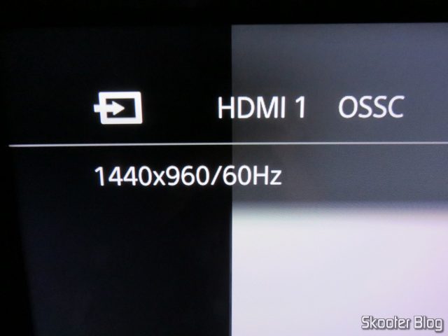 Playstation One no modo 480i, conectado ao OSSC.