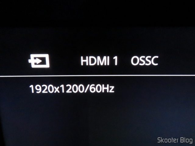 Playstation One no modo 240p, conectado ao OSSC.