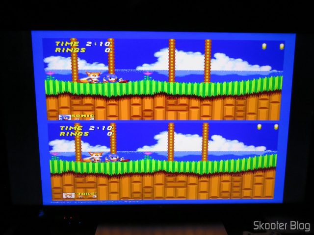 Mega Drive no modo 480i, conectado ao OSSC.