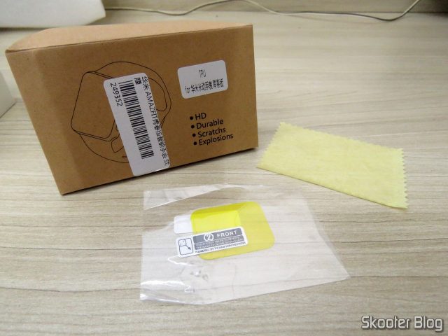 Película que veio com o Relógio Smartwatch Xiaomi Huami Amazfit Bip.