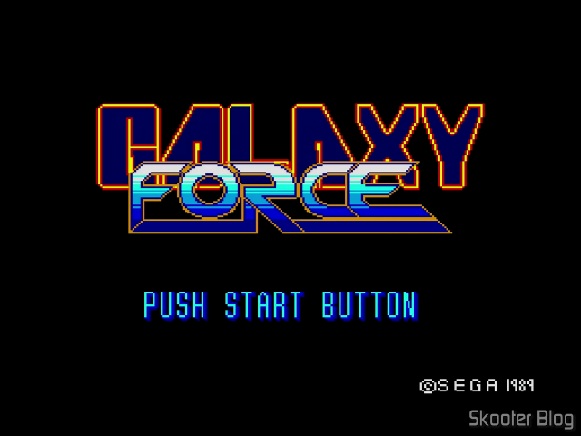 Tela de abertura do Galaxy Force no Master System.