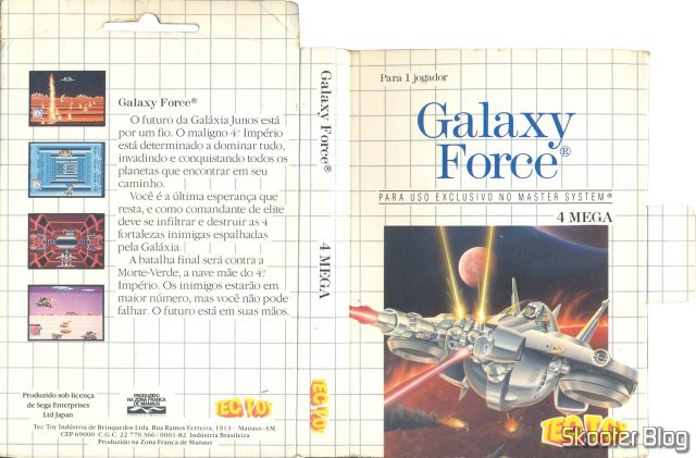 Caixinha do Galaxy Force - Master System.