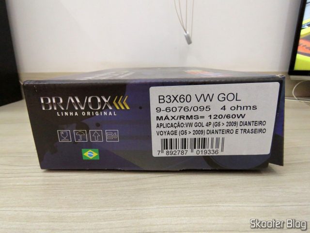 Par de Alto Falantes Triaxial Bravox Linha Original 6 Pol B3X60 VWGol, em sua embalagem.