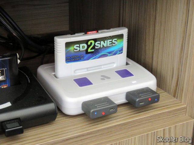 SD2SNES com o SDXC Sandisk Extreme PRO 128GB, em funcionamento.