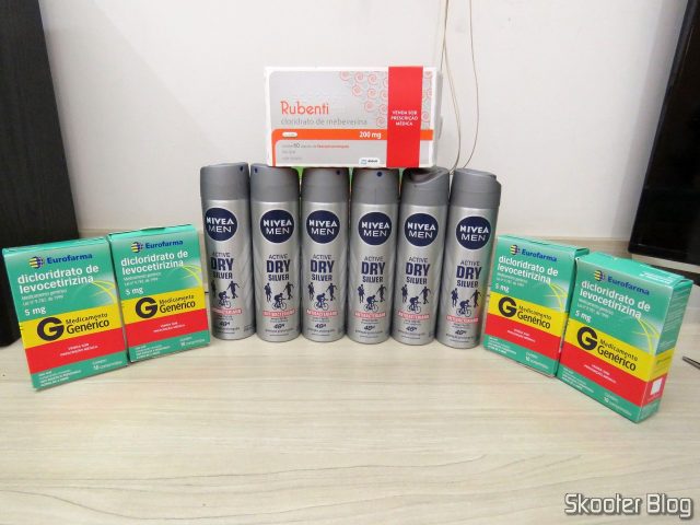 Rubenti 200mg, 4x Dicloridrato de Levocetirizina 5mg, 6x Desodorante Antitranspirante Aerosol Nivea Silver Protect - Droga Raia - 3º Pedido