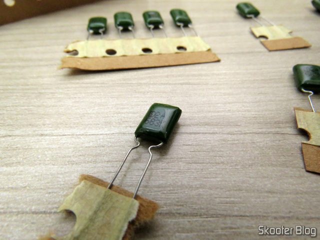 Capacitor de Poliéster Metalizados de 68nF e 100V.