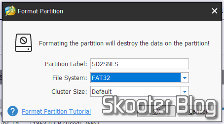 Formatando o SDXC Sandisk Extreme PRO em FAT32 com o MiniTool Partition Wizard Free.