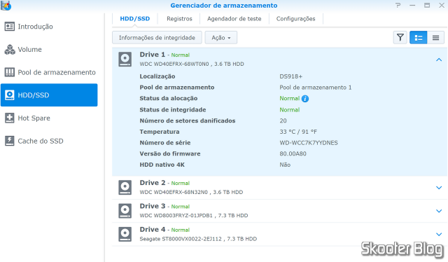 Setores Danificados no no HDD Western Digital 3.5″ Red WD40EFRX 4TB problemático.
