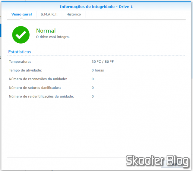 Novo HDD Western Digital 3.5″ 4TB WD40EFRX - Informações de Integridade.
