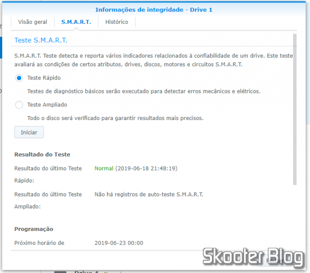 Novo HDD Western Digital 3.5″ 4TB WD40EFRX - Teste S.M.A.R.T.