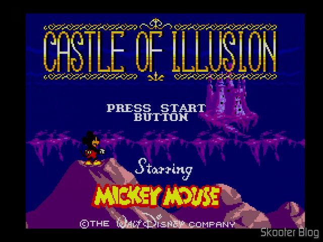 Tela de Abertura do Castle of Illusion.