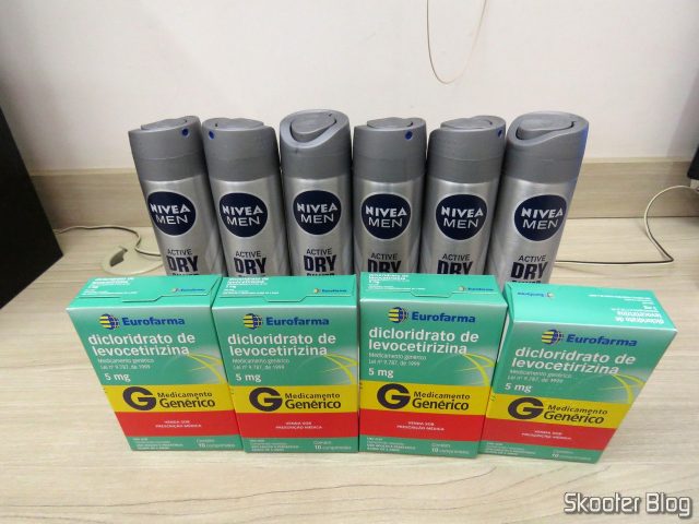 4x Dicloridrato de Levocetirizina 5mg, 6x Desodorante Antitranspirante Aerosol Nivea Silver Protect – Droga Raia – 4º Pedido.