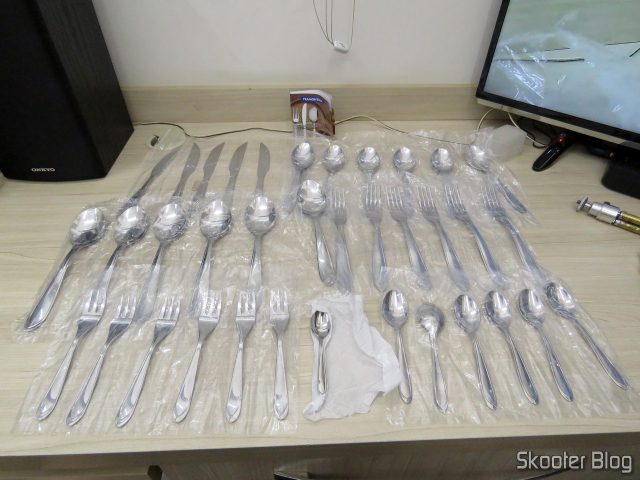 Faqueiro Tramontina Laguna Inox com Facas de Churrasco - 42 Peças.