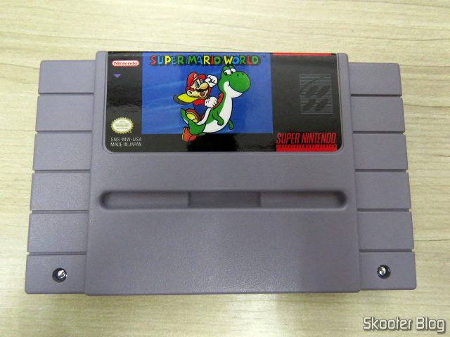 Cartucho "Super Mario World", após a limpeza.