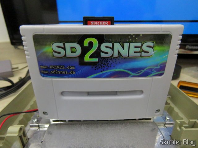 Testando o SD2SNES após a troca de bateria.