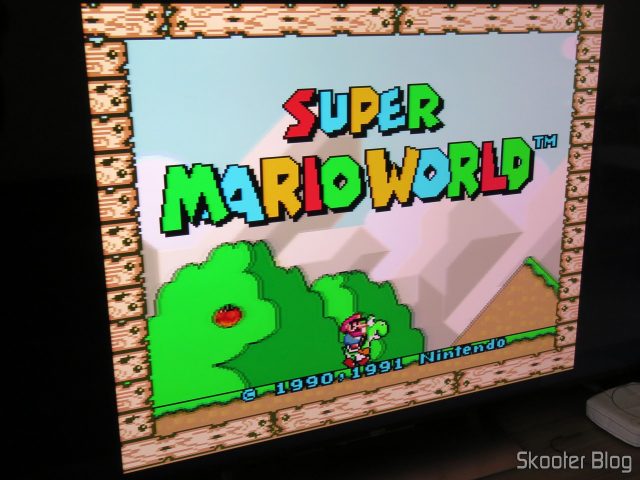 Super Nintendo Original NTSC PCB SHVC-CPU-01 CPU/PPU1/PPU2 1/1/1, conectado na TV LCD Sony 4K, através do Framemeister.