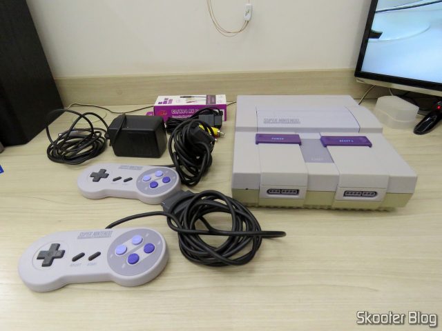 Super Nintendo Original NTSC PCB SHVC-CPU-01 CPU/PPU1/PPU2 2/1/3 e seus acessórios.
