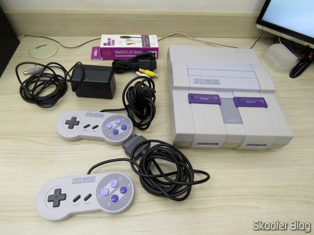Super Nintendo Original NTSC PCB SHVC-CPU-01 CPU/PPU1/PPU2 2/1/3 e seus acessórios.